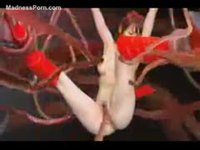 Tentacle defeats superheroine and fucks her